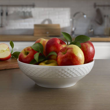 Mikasa Trellis White 14 In Oversized Vegetable Serve Bowl